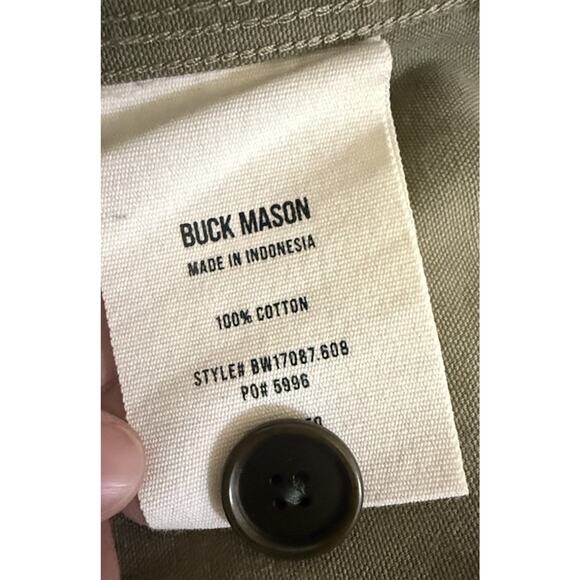 BUCK MASON Men’s Olive Marsh Fern High Desert Canvas Work Button Jacket Small - Picture 12 of 16